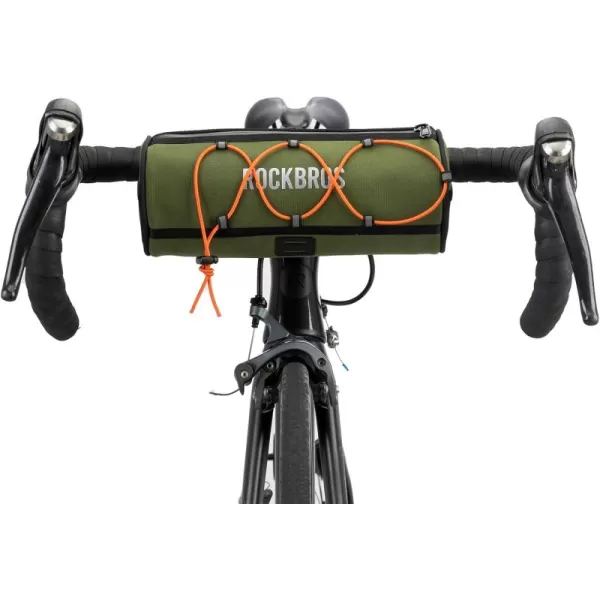 ROCKBROS ROAD TO SKY Bike Handlebar Bag Bicycle Front Bag Bag Storage Bag Lightweight ampamp Sturdy Bicycle Handlebar bag for Road Mountain Bike 2LBlackGreen