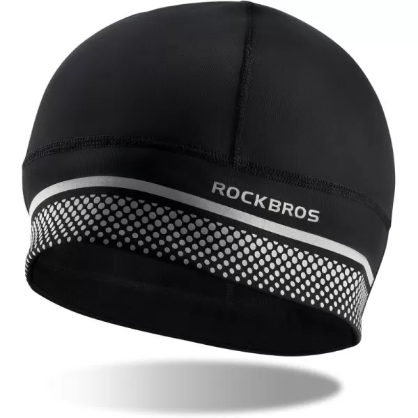 ROCKBROS Thermal Skull Cap Winter Hats for Men Women Ear Warmers Cold Weather Gear Helmet Liner for Cycling Running SkiBlack
