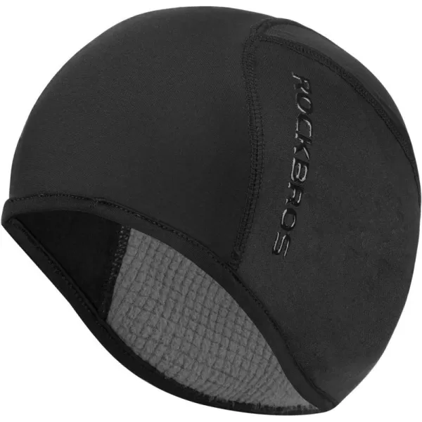 ROCKBROS Thermal Skull Cap Winter Hats for Men Women Ear Warmers Cold Weather Gear Helmet Liner for Cycling Running SkiBlack1