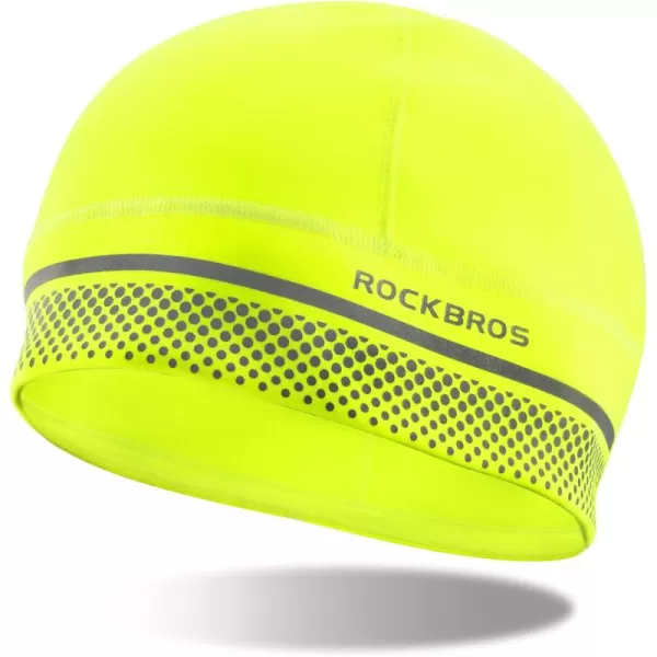 ROCKBROS Thermal Skull Cap Winter Hats for Men Women Ear Warmers Cold Weather Gear Helmet Liner for Cycling Running SkiYellow