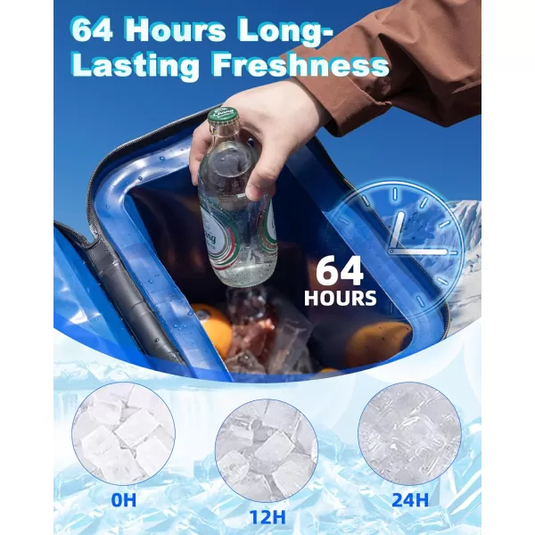 ROCKBROS Backpack Cooler 36 Can Insulated Portable Cooler Waterproof Soft Cooler for Ice Lunch Beverages Beers Camping Fishing Travel and Picnic