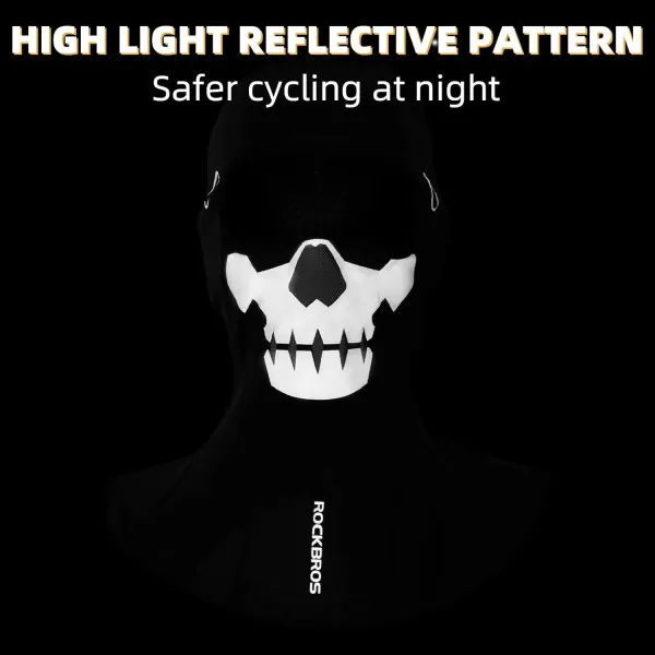 ROCKBROS Balaclava Ski Mask Cold Weather Full Face Cover for Men Women Winter Fleece Hood Black for Skiing CyclingBlack