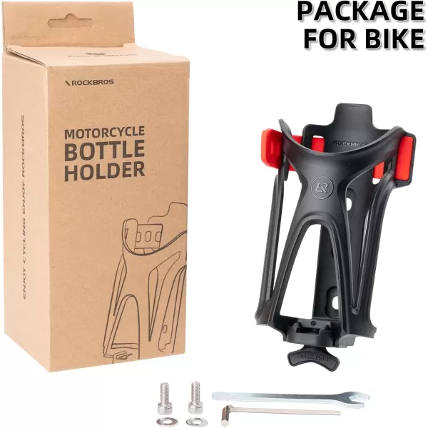 ROCKBROS Bike Water Bottle Holder Bike Cup Holder Motorcycle Cup Holder  Bottle Size Adjustable for Handlebar ampamp Frame for 233quot Diameter Bottles with Screw Tool Durable Bike Drink Holdermotorcyclegreen