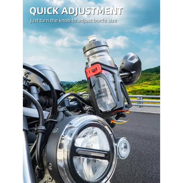 ROCKBROS Bike Water Bottle Holder Bike Cup Holder Motorcycle Cup Holder  Bottle Size Adjustable for Handlebar ampamp Frame for 233quot Diameter Bottles with Screw Tool Durable Bike Drink Holdermotorcyclegreen