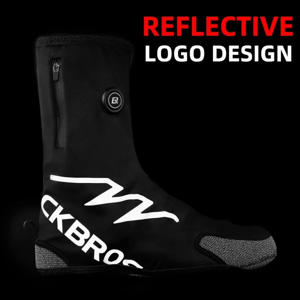 ROCKBROS Heated Cycling Shoe Covers with 5000mAh Battery Winter Shoes Cover Cold Weather Warmer Thermal Bike Shoes Cover Water Resistant Windproof Bicycle Overshoes Shoescover for Men WomenMedium810 US