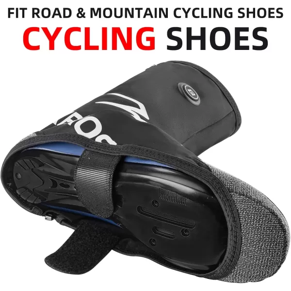 ROCKBROS Heated Cycling Shoe Covers with 5000mAh Battery Winter Shoes Cover Cold Weather Warmer Thermal Bike Shoes Cover Water Resistant Windproof Bicycle Overshoes Shoescover for Men WomenMedium810 US