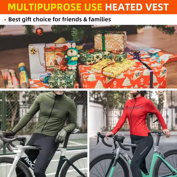 ROCKBROS Mens Winter Cycling Pants 4D Padded Windproof Fleece Thermal Bike Pants Bicycle Leggings Outdoor RidingBlack