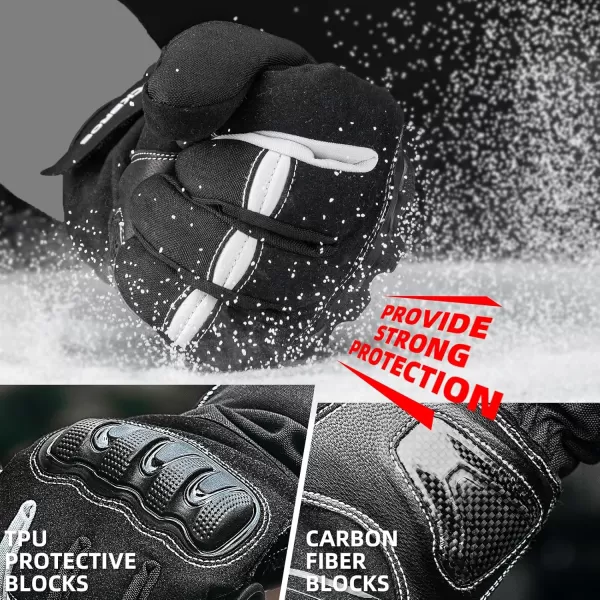 ROCKBROS Motorcycle Gloves Winter Motorcycle Gloves with Touchscreen Thermal Windproof Gloves for Motorcycle ATV SnowmobileAsian LUS M