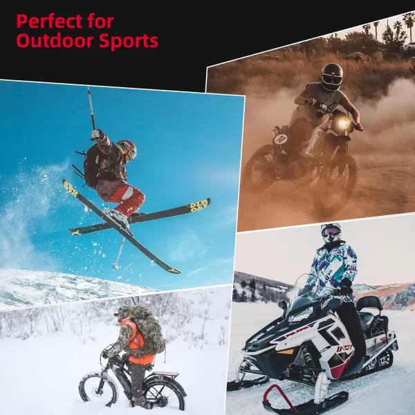 ROCKBROS Motorcycle Gloves Winter Motorcycle Gloves with Touchscreen Thermal Windproof Gloves for Motorcycle ATV SnowmobileAsian LUS M