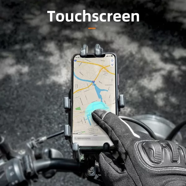 ROCKBROS Motorcycle Gloves Winter Motorcycle Gloves with Touchscreen Thermal Windproof Gloves for Motorcycle ATV SnowmobileAsian LUS M