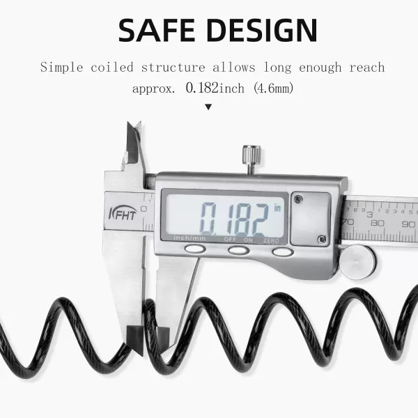 ROCKBROS Motorcycle Helmet Lock Bike Helmet Lock 4 Digit Little Cable Lock Retractable Luggage Lock Stroller Lock Black 2Pcs