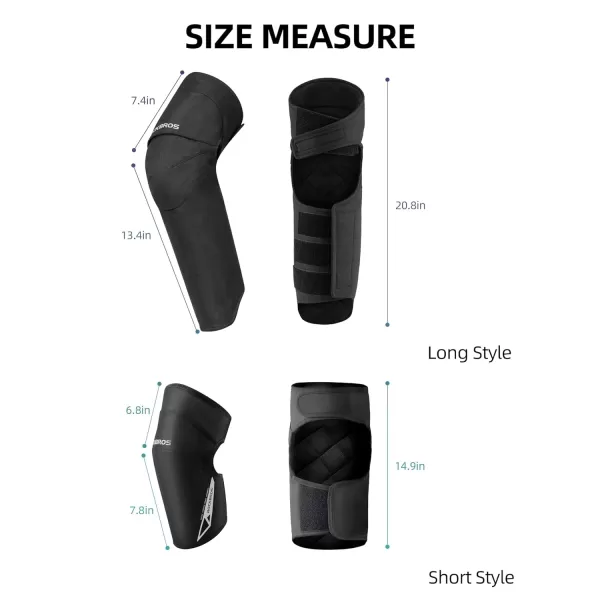 ROCKBROS Motorcycle Knee Pad Winter Leg Warmer Windproof Knee Warm Pad with EVA Protector for Motorcycle Skiing SnowmobileShortBlack