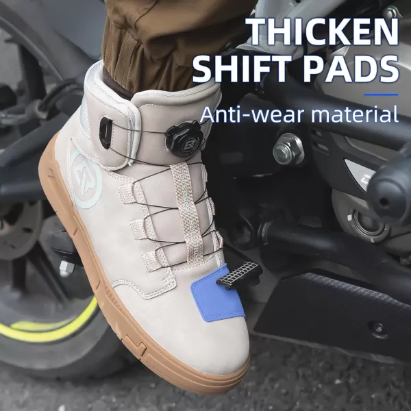 ROCKBROS Motorcycle Shoes for Men Reinforced Leather Motorcycle Riding Shoes AntiSlip Breathable Motorcycle Riding Boots Motorcycle Protective FootwearPink