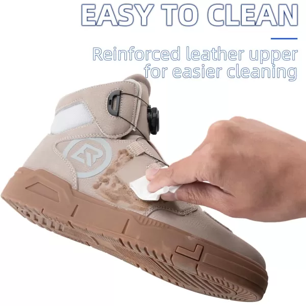 ROCKBROS Motorcycle Shoes for Men Reinforced Leather Motorcycle Riding Shoes AntiSlip Breathable Motorcycle Riding Boots Motorcycle Protective FootwearPink