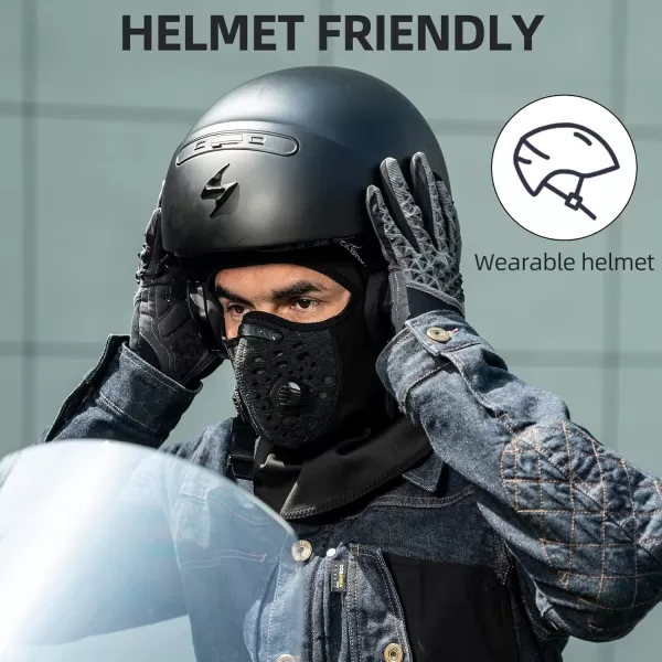 ROCKBROS Ski Mask Balaclava Winter Mask for Men Baclava Cold Weather ThermalBlack 1