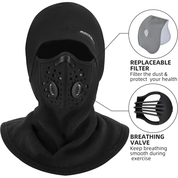 ROCKBROS Ski Mask Balaclava Winter Mask for Men Baclava Cold Weather ThermalBlack 1