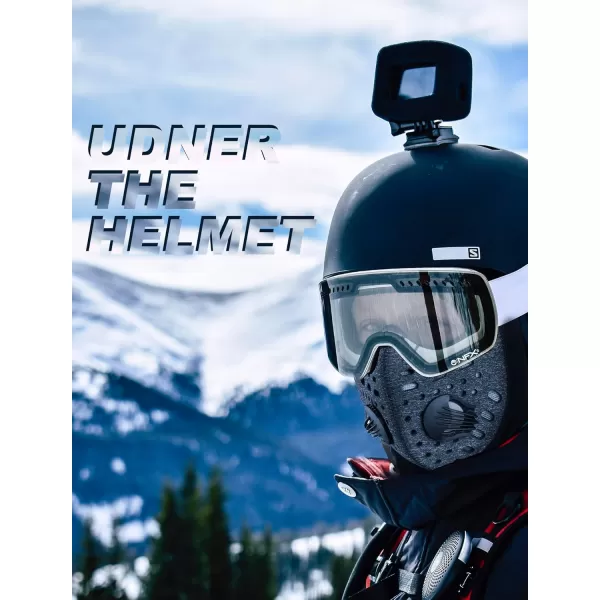 ROCKBROS Ski Mask Balaclava Winter Mask for Men Baclava Cold Weather ThermalBlack