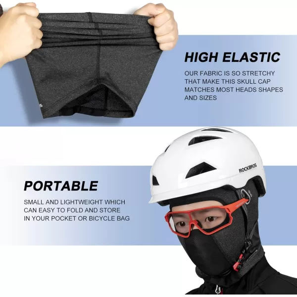 ROCKBROS Ski Mask for Men Women Winter Balaclava Ski Mask Under Helmets with Glasses Holes Thermal Fleece for Cold WeatherGrey Short Neck 1