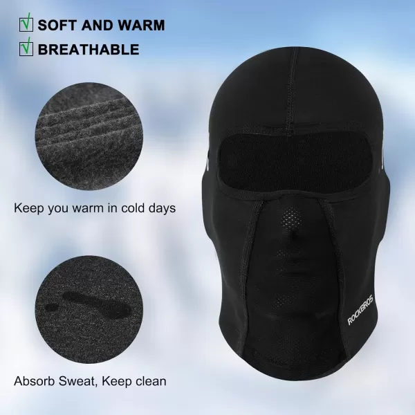 ROCKBROS Ski Mask for Men Women Winter Balaclava Ski Mask Under Helmets with Glasses Holes Thermal Fleece for Cold WeatherGrey Short Neck 1