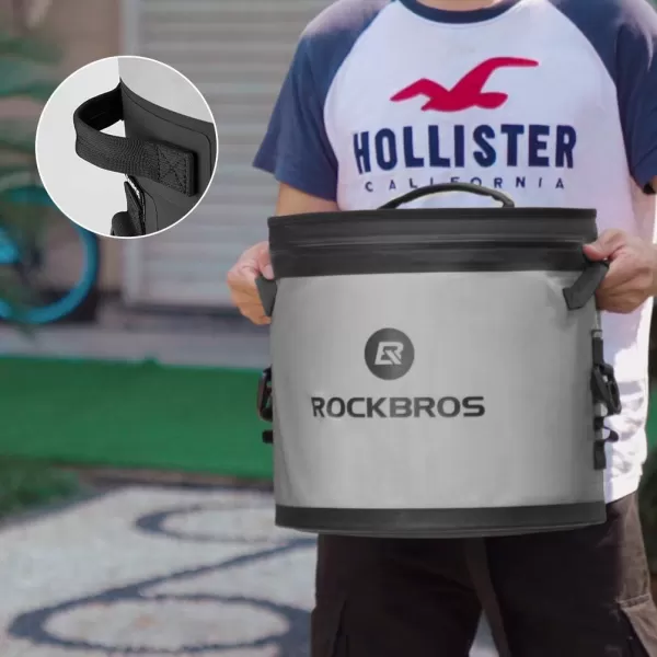 ROCKBROS Soft Cooler 100 LeakProof Coolers Insulated Soft Sided Cooler 30 Can Waterproof Large Cooler Bag for Beach Floating Fishing Trip Golf Picnics CampingBlack