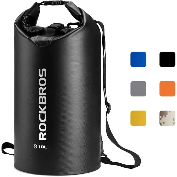 ROCKBROS Waterproof Dry Bag Heavy Durable Beach Backpack 2L 5L 10L 20L 30L Floating Dry Sack for Boating Kayaking Camping Swimming Rafting Hiking Fishing