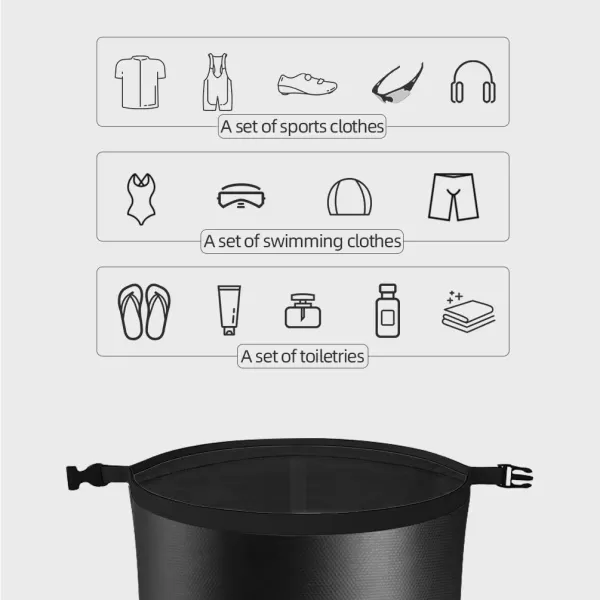 ROCKBROS Waterproof Dry Bag Heavy Durable Beach Backpack 2L 5L 10L 20L 30L Floating Dry Sack for Boating Kayaking Camping Swimming Rafting Hiking Fishing