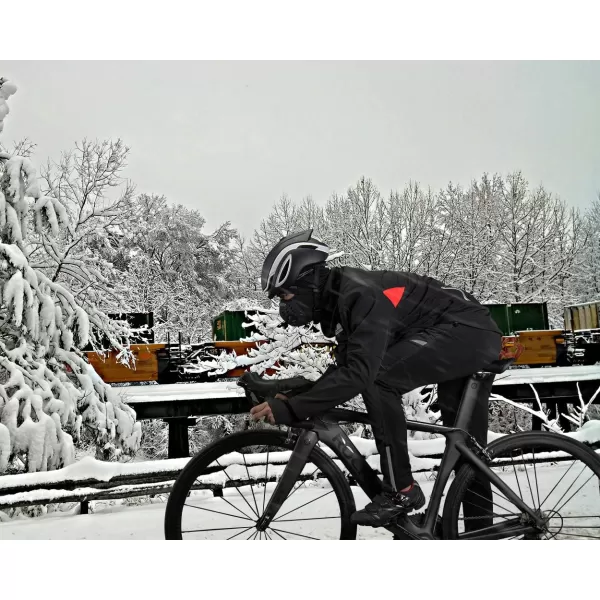 ROCKBROS Winter Cycling Jacket for Men Thermal Fleece Windproof Jacket Running Biking HikingBlackred