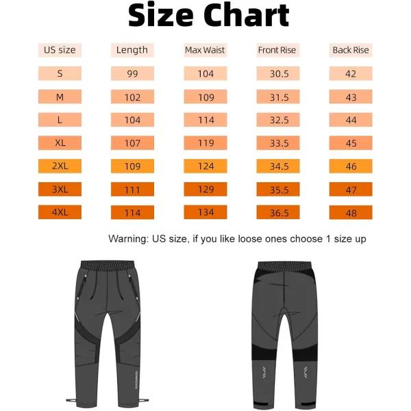 ROCKBROS Winter Cycling Pants for Men Thermal Bike Pants Windproof Mountain Bike Pants Running PantsBlack