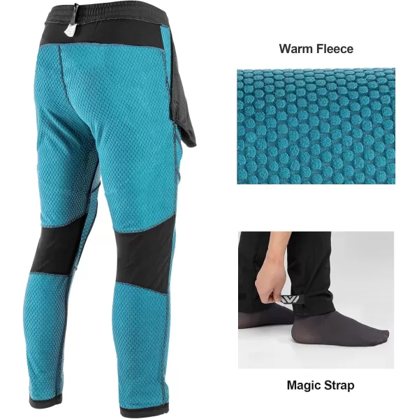 ROCKBROS Winter Cycling Pants for Men Thermal Bike Pants Windproof Mountain Bike Pants Running PantsBlack