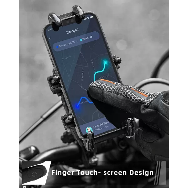 ROCKBROS Winter Motorcycle Glove for Men Cold Weather Warm Motorcycle Winter Gloves with Touchscreen for Riding ATV UTV SnowmobileClimbingMedium