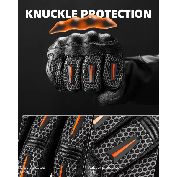 ROCKBROS Winter Motorcycle Glove for Men Cold Weather Warm Motorcycle Winter Gloves with Touchscreen for Riding ATV UTV SnowmobileClimbingMedium