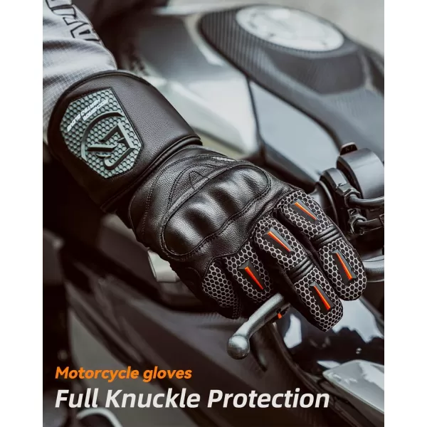 ROCKBROS Winter Motorcycle Glove for Men Cold Weather Warm Motorcycle Winter Gloves with Touchscreen for Riding ATV UTV SnowmobileClimbingMedium