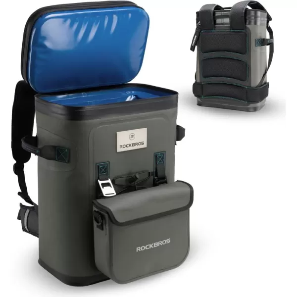 ROCKBROS Backpack Cooler 36 Can Insulated Portable Cooler Waterproof Soft Cooler for Ice Lunch Beverages Beers Camping Fishing Travel and Picnic