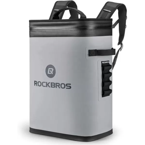 ROCKBROS Backpack Cooler LeakProof Soft Sided Cooler Waterproof Insulated Backpack Cooler Bag 36 Can Soft Cooler for Camping Fishing Party Outdoor Adventure Picnic36 Can Gray