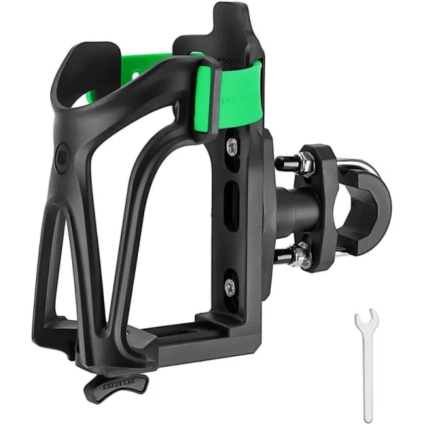 ROCKBROS Bike Water Bottle Holder Bike Cup Holder Motorcycle Cup Holder  Bottle Size Adjustable for Handlebar ampamp Frame for 233quot Diameter Bottles with Screw Tool Durable Bike Drink Holdermotorcyclegreen