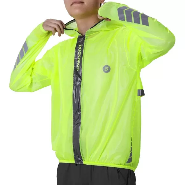 ROCKBROS Cycling Rain Jacket for Men Bike Pants 100 Waterproof Cycling Suit Breathable Cycling Jacket Pants for Heavy RainGreenjacket
