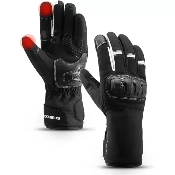 ROCKBROS Motorcycle Gloves Winter Motorcycle Gloves with Touchscreen Thermal Windproof Gloves for Motorcycle ATV SnowmobileAsian LUS XL