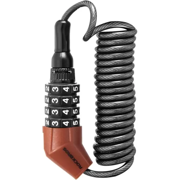 ROCKBROS Motorcycle Helmet Lock Bike Cable Lock Lightweight Bike Lock Combination Small Bicycle Lock Resettable Bike Wheel Lock for Strollers Luggage RedRed