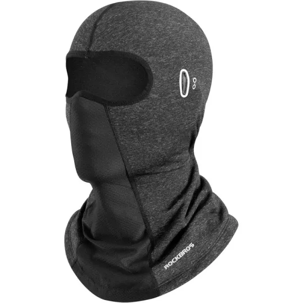 ROCKBROS Ski Mask for Men Women Winter Balaclava Ski Mask Under Helmets with Glasses Holes Thermal Fleece for Cold WeatherGrey Long Neck 1