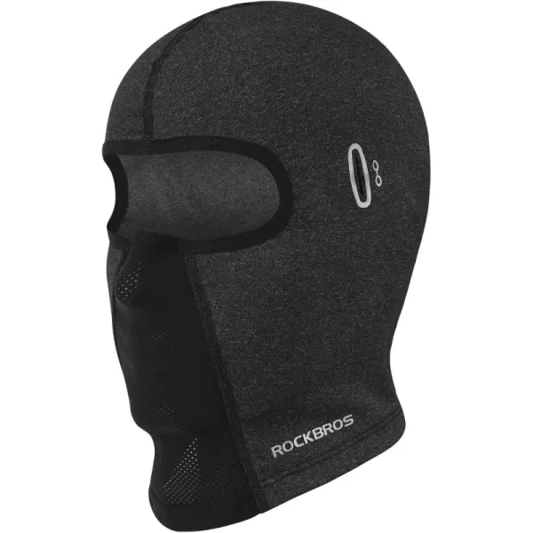 ROCKBROS Ski Mask for Men Women Winter Balaclava Ski Mask Under Helmets with Glasses Holes Thermal Fleece for Cold WeatherGrey Short Neck 1