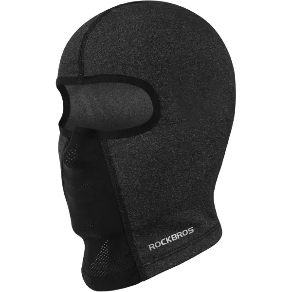 ROCKBROS Ski Mask for Men Women Winter Balaclava Ski Mask Under Helmets with Glasses Holes Thermal Fleece for Cold WeatherGrey Short Neck 2
