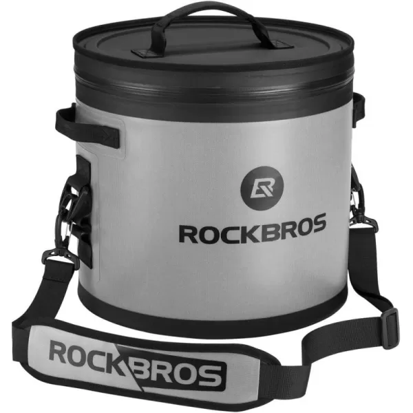 ROCKBROS Soft Cooler 100 LeakProof Coolers Insulated Soft Sided Cooler 30 Can Waterproof Large Cooler Bag for Beach Floating Fishing Trip Golf Picnics CampingGray