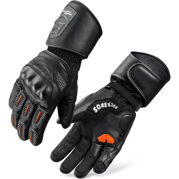 ROCKBROS Winter Motorcycle Glove for Men Cold Weather Warm Motorcycle Winter Gloves with Touchscreen for Riding ATV UTV SnowmobileClimbingXXLarge