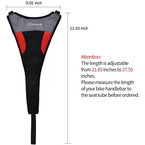 ROCKBROS Bicycle Trainer Sweat Net Frame Guard Absorbs Sweat Black Red