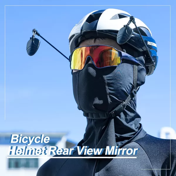 ROCKBROS Bike Helmet Mirror 360 Degree Bicycle Rear View Wide Angle Mirror 2 Pack Helmet Mounted Bicycle Mirror Lightweight Cycling Accessories