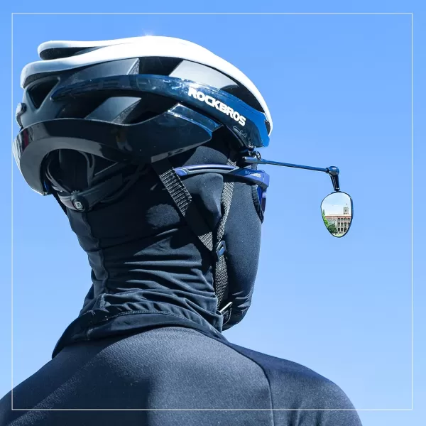 ROCKBROS Bike Helmet Mirror 360 Degree Bicycle Rear View Wide Angle Mirror 2 Pack Helmet Mounted Bicycle Mirror Lightweight Cycling Accessories