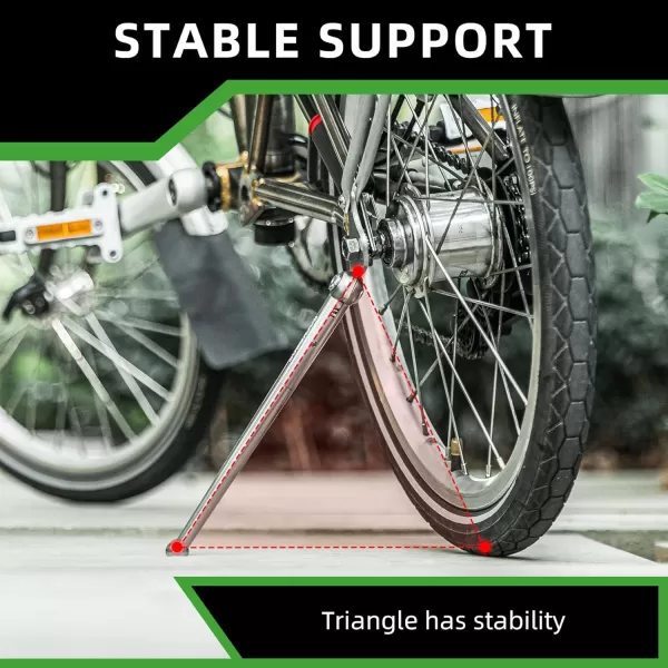 ROCKBROS Bike Kickstand Bicycle Kickstands for 16 Inch Wheel Brompton Folding Bike Adjustable Center Mount Bike Stand for Mountain BikeRoad BicycleAdult BikeSports BikeBlack