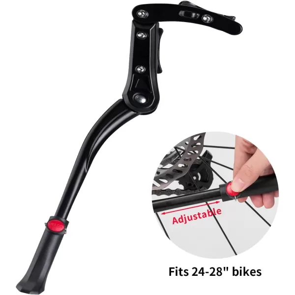 ROCKBROS Bike Kickstand for Mountain Bike Bicycle Kickstand Adults 24 inch to 28 inch Adjustable Bike Side Stand