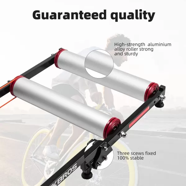 ROCKBROS Bike Rollers Adjustable Bike Trainer Stand Foldable Indoor Cycling Bicycle Roller with Resistance for MTB Road Bike ExerciseBlack