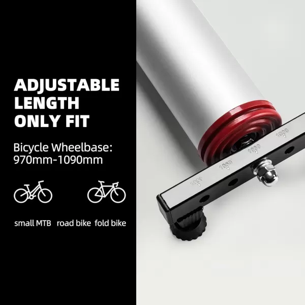 ROCKBROS Bike Rollers Adjustable Bike Trainer Stand Foldable Indoor Cycling Bicycle Roller with Resistance for MTB Road Bike ExerciseBlack